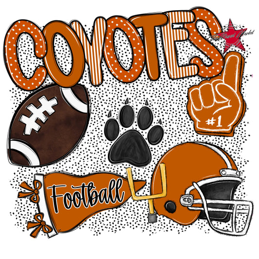 Coyotes Football Spirit-Burnt Orange