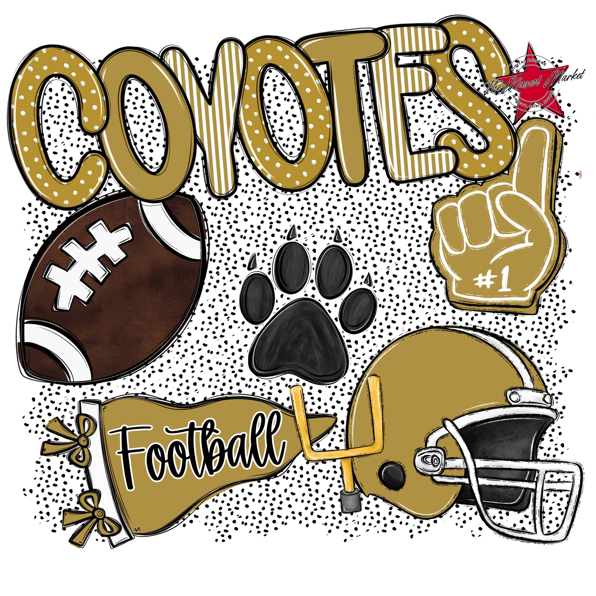 Coyotes Football Spirit-Gold