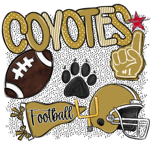 Coyotes Football Spirit-Gold