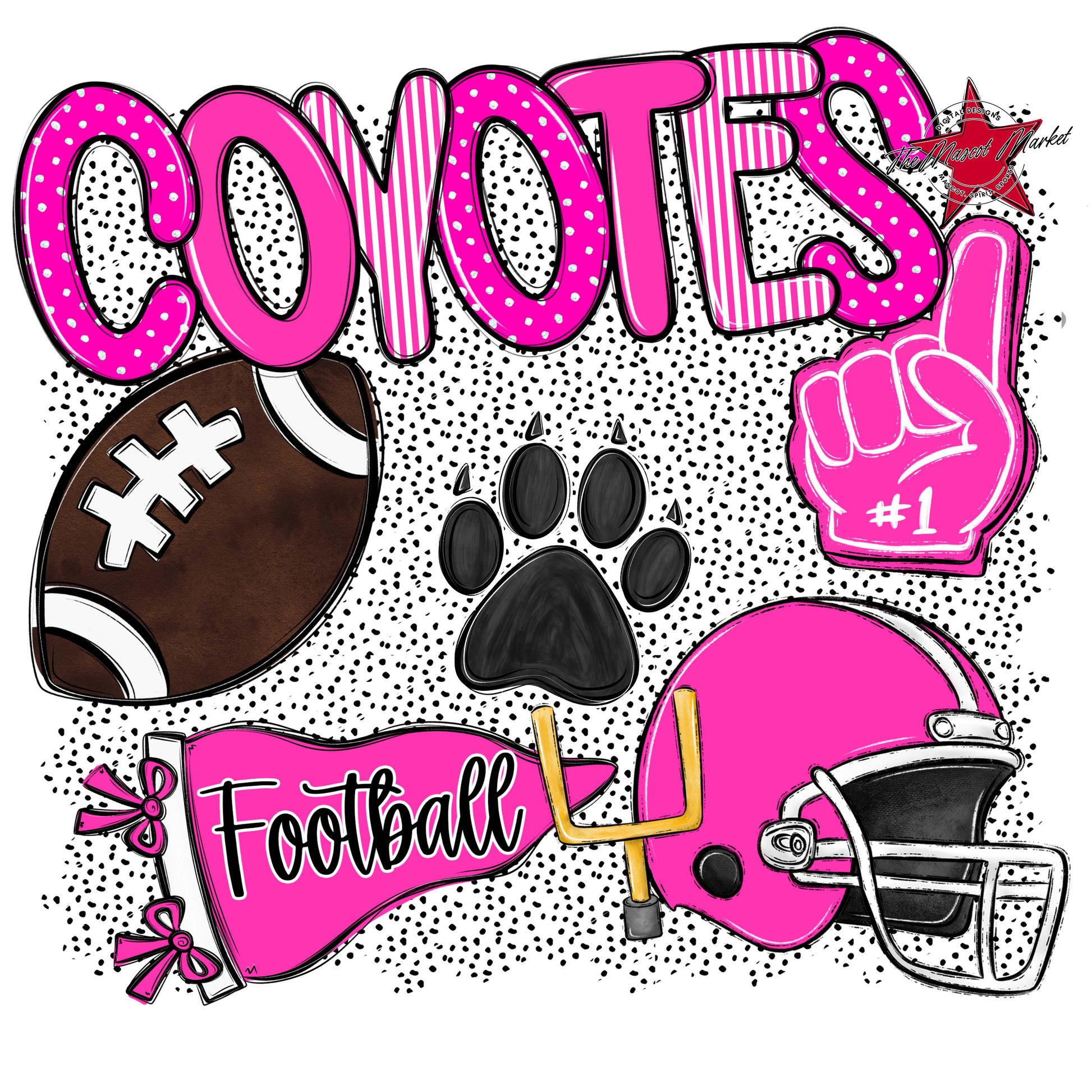 Coyotes Football Spirit-Pink
