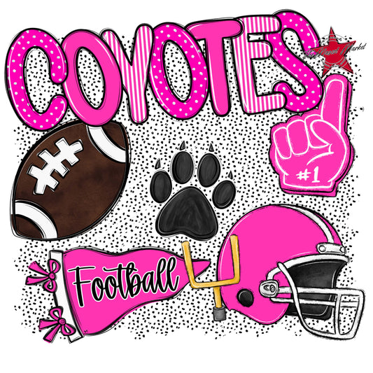 Coyotes Football Spirit-Pink