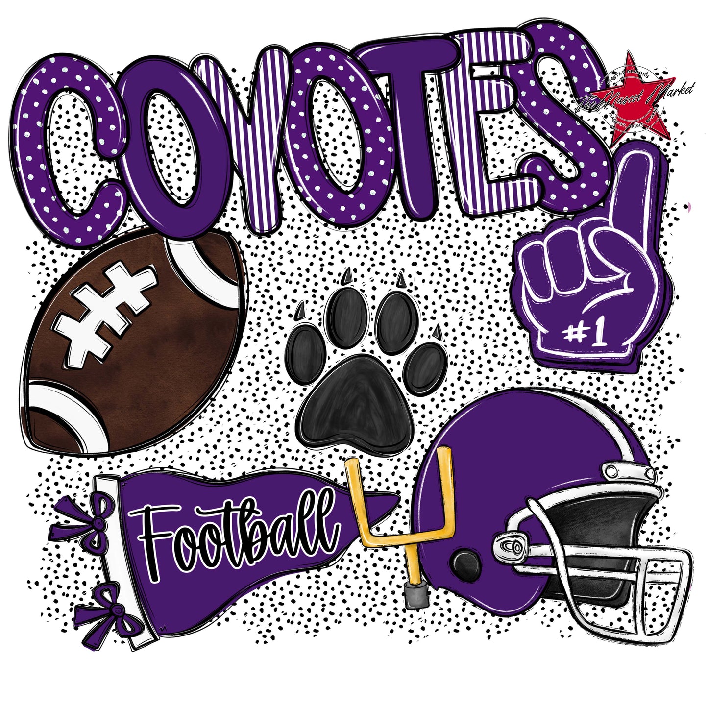 Coyotes Football Spirit-Purple