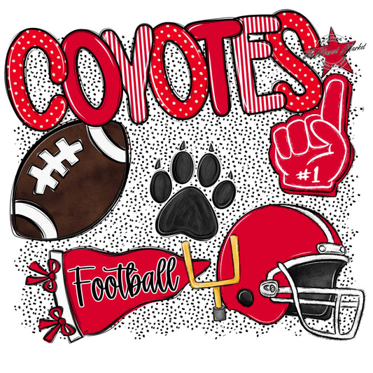 Coyotes Football Spirit-Red
