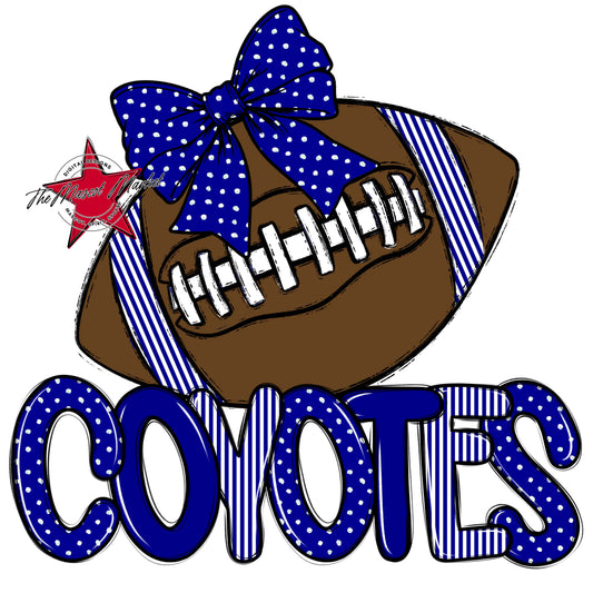 Coyotes Football Spirit Design-Blue