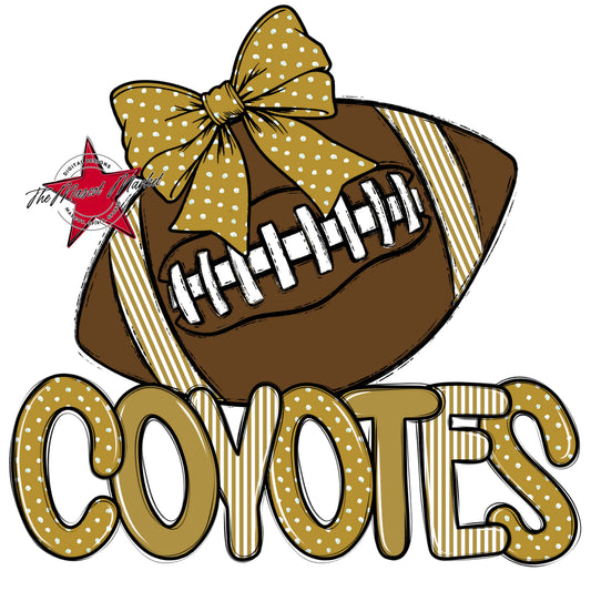 Coyotes Football Spirit Design-Gold