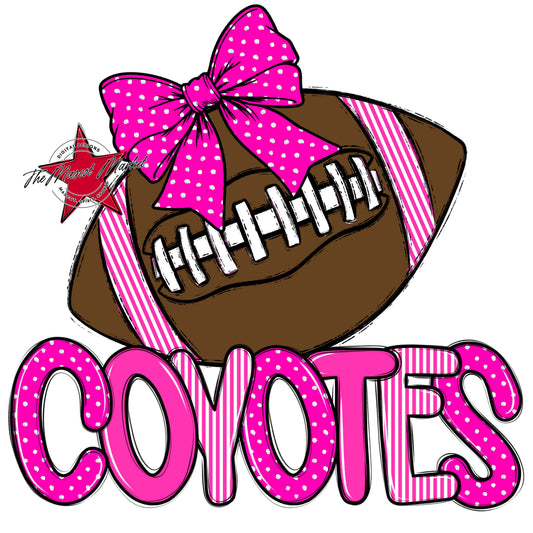 Coyotes Football Spirit Design-Pink