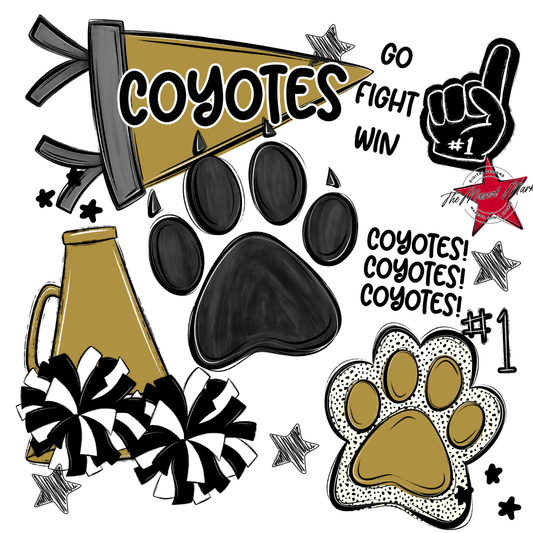 Coyotes Spirit Design-Gold