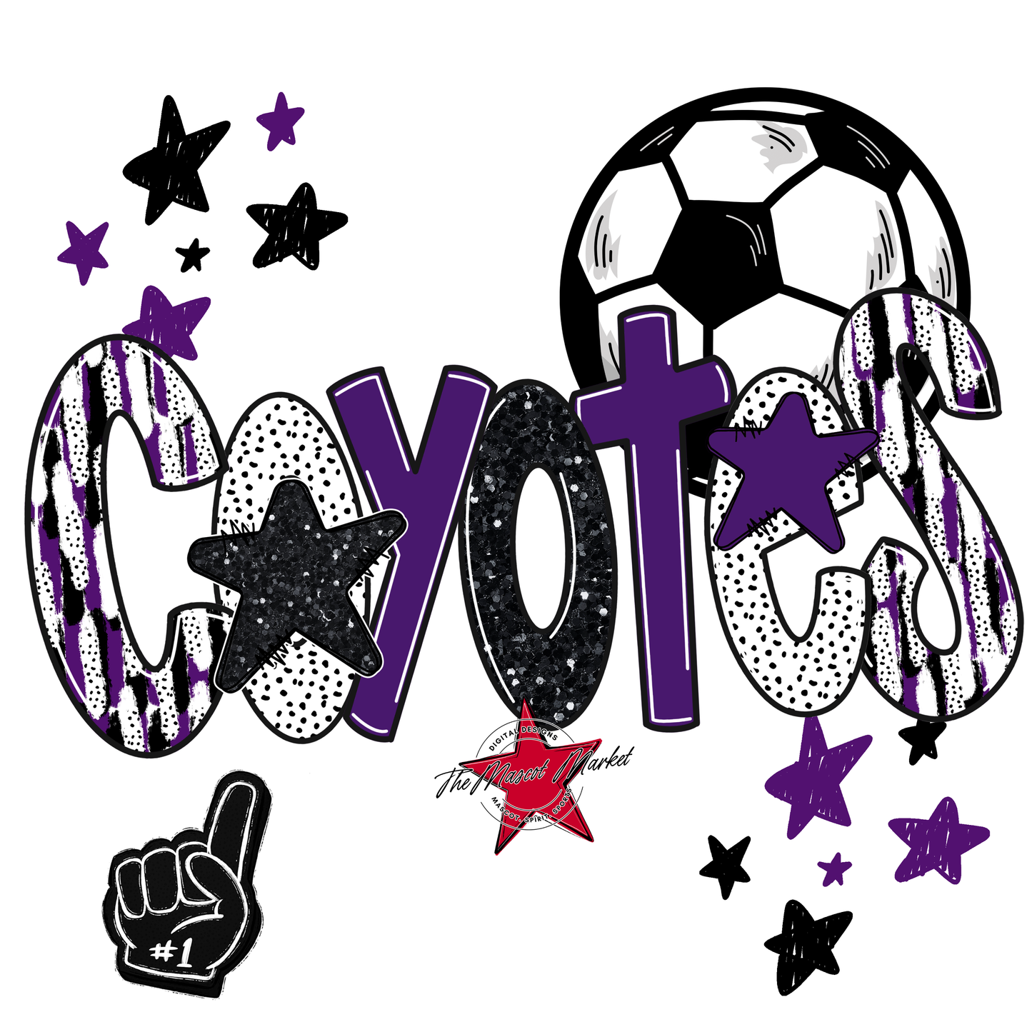Coyotes Soccer Scrape-Purple