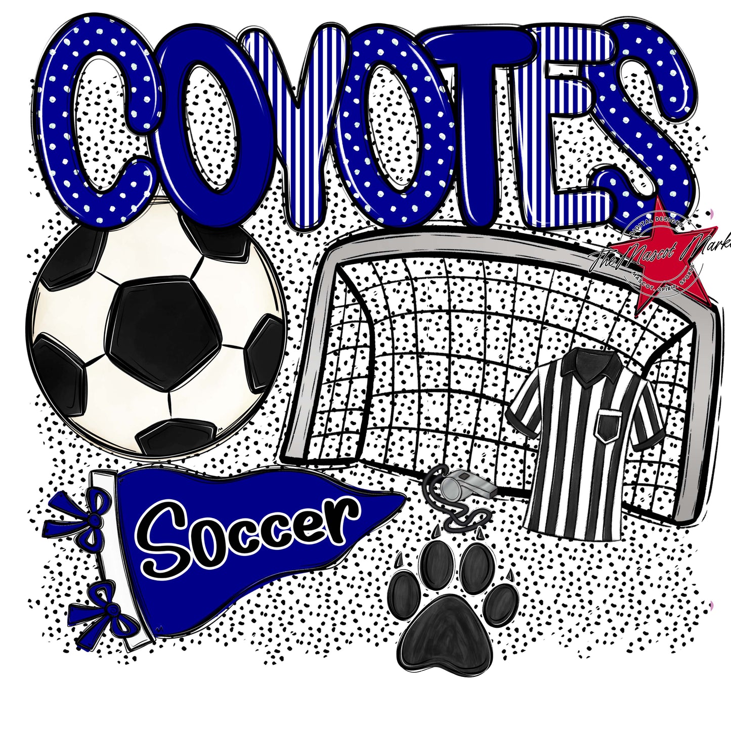 Coyotes Soccer Spirit-Blue