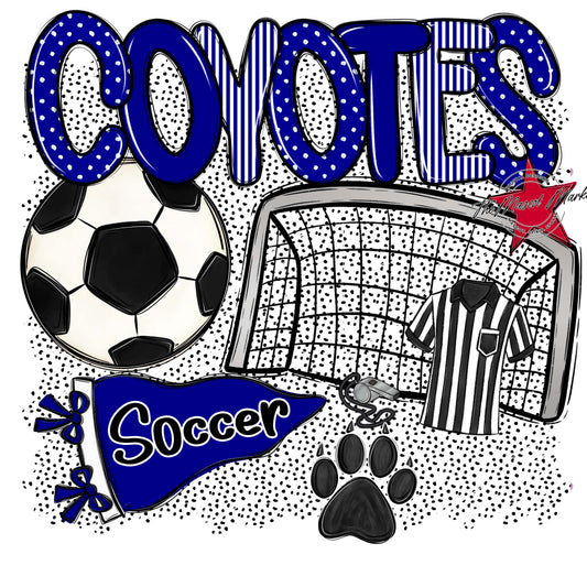 Coyotes Soccer Spirit-Blue