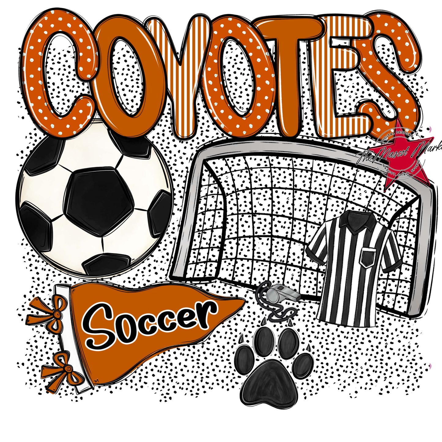 Coyotes Soccer Spirit-Burnt Orange
