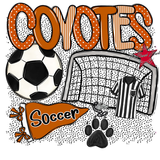 Coyotes Soccer Spirit-Burnt Orange