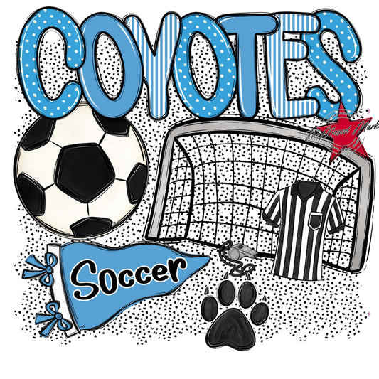 Coyotes Soccer Spirit-Carolina Blue
