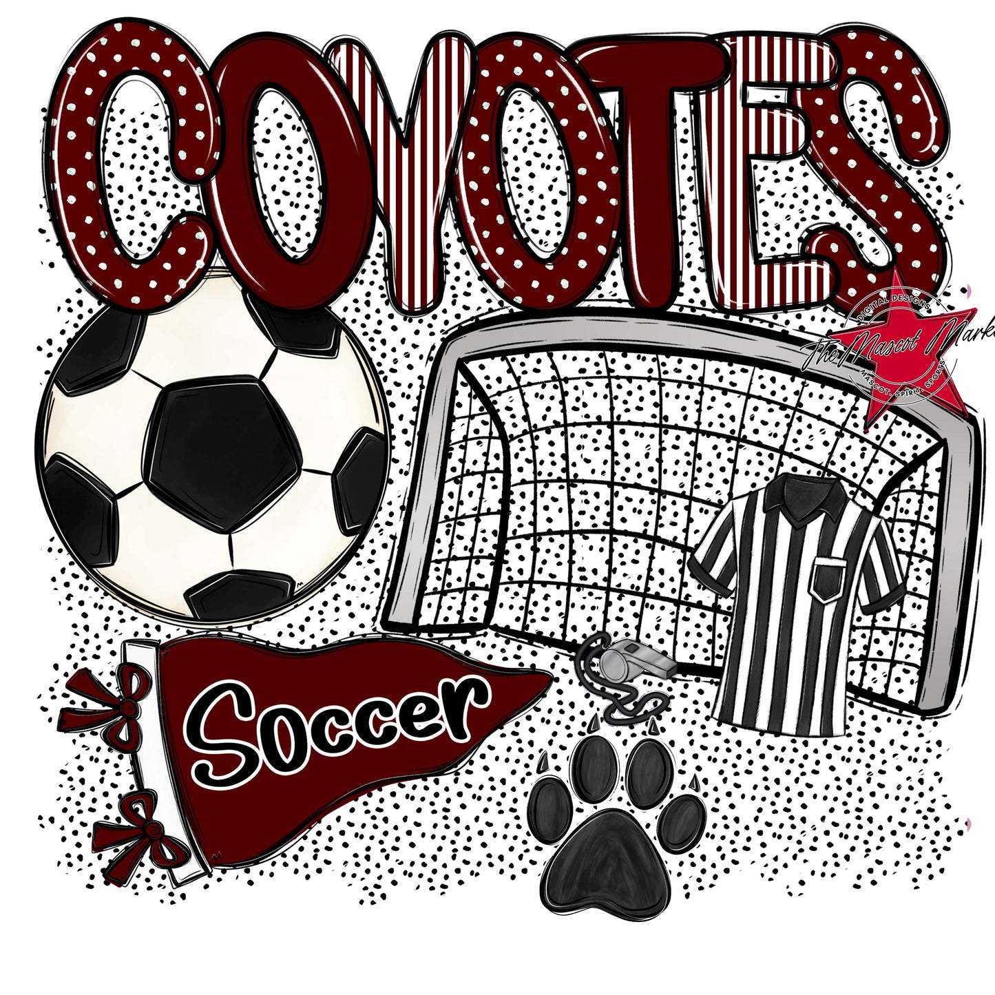 Coyotes Soccer Spirit-Maroon