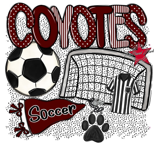 Coyotes Soccer Spirit-Maroon