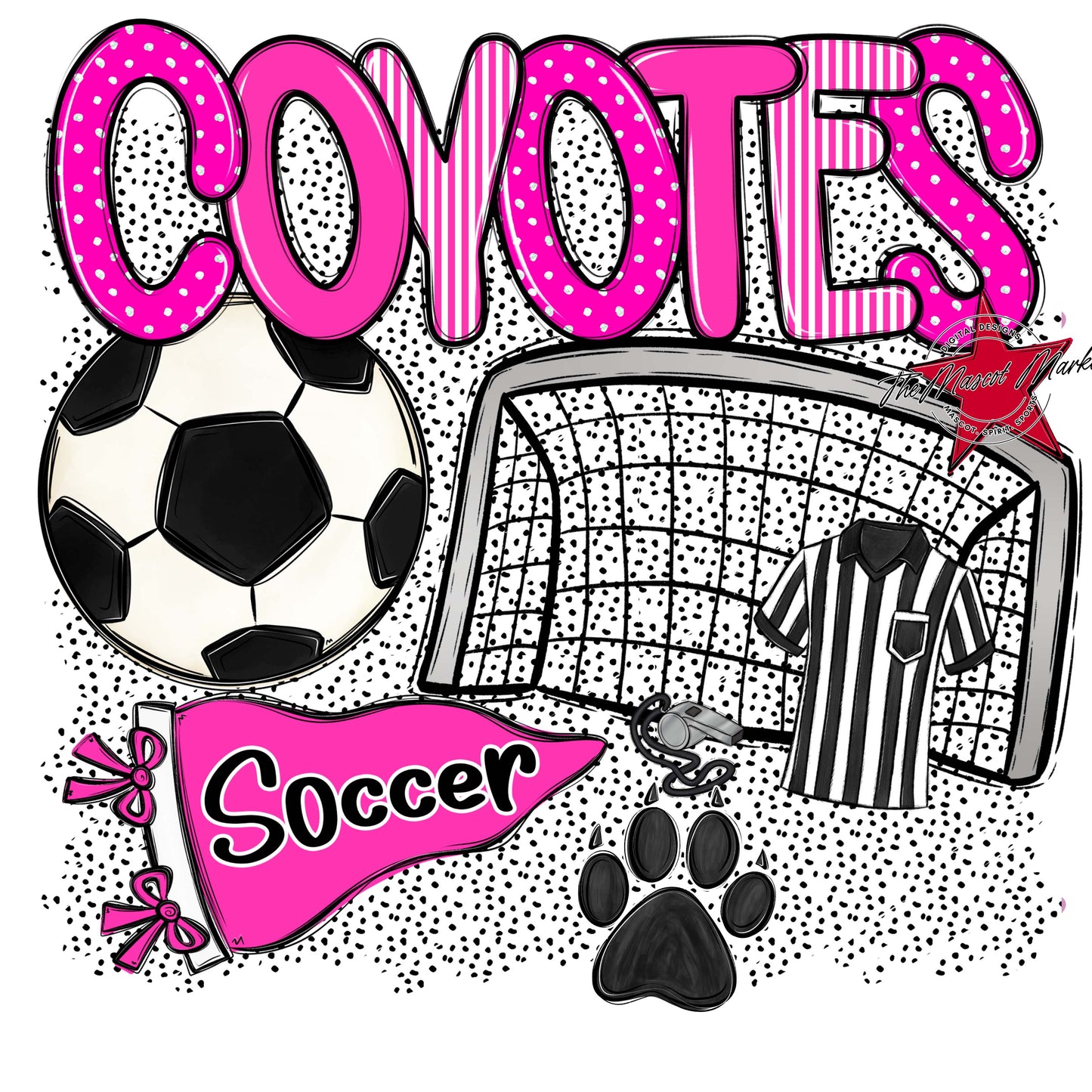 Coyotes Soccer Spirit-Pink