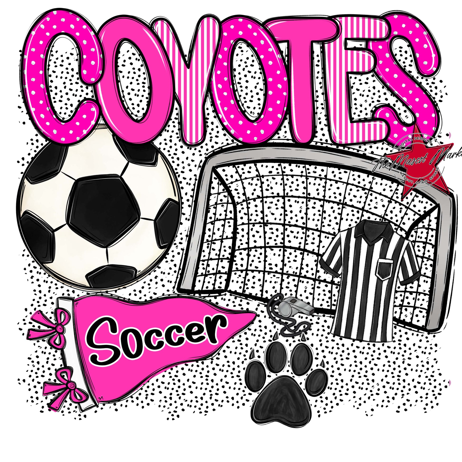 Coyotes Soccer Spirit-Pink