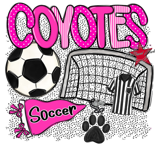 Coyotes Soccer Spirit-Pink