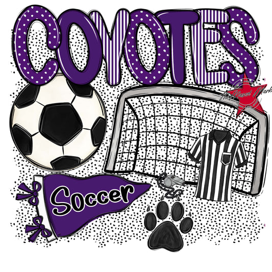 Coyotes Soccer Spirit-Purple