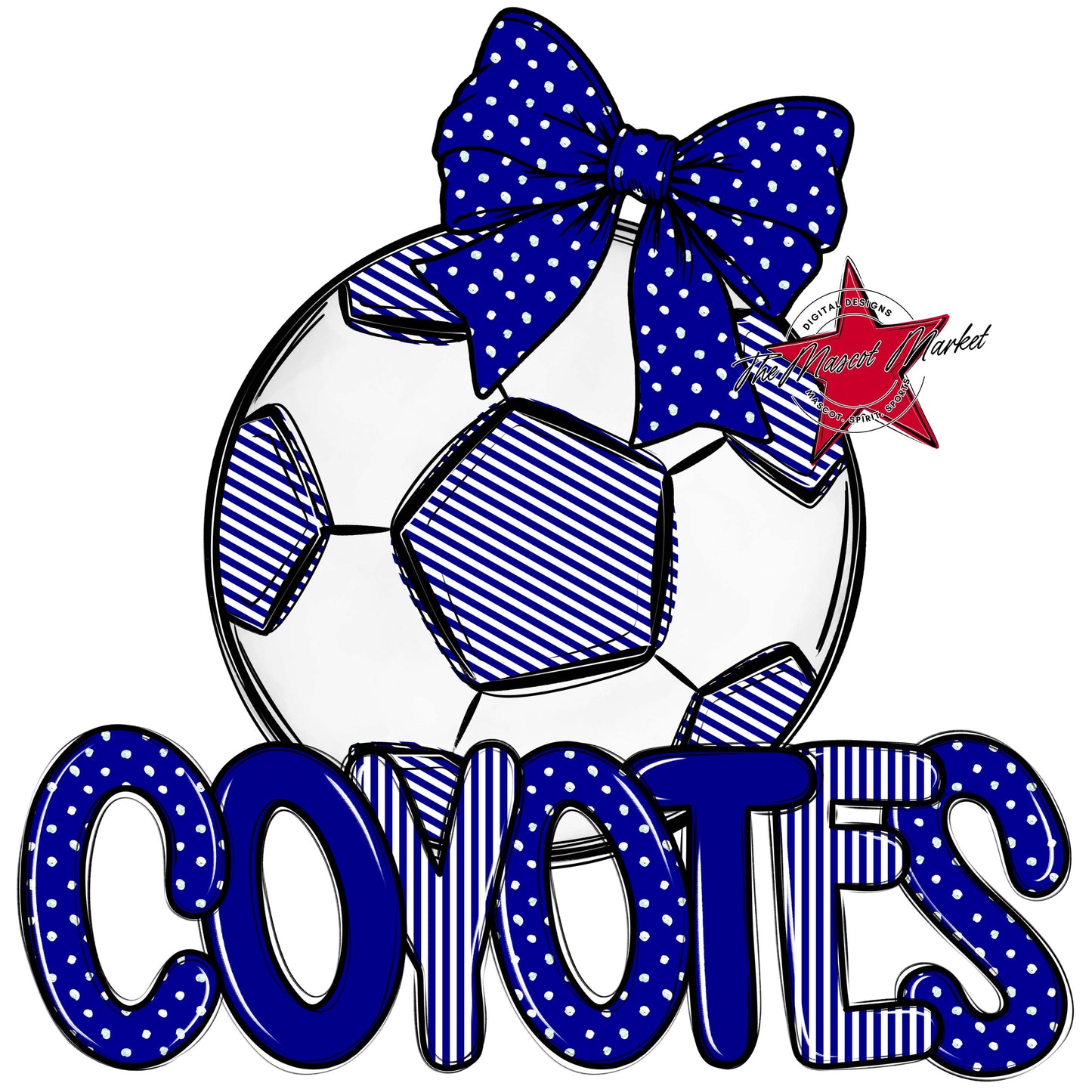 Coyotes Soccer Spirit Design-Blue