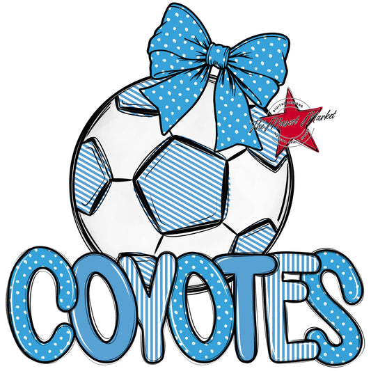 Coyotes Soccer Spirit Design-Carolina Blue