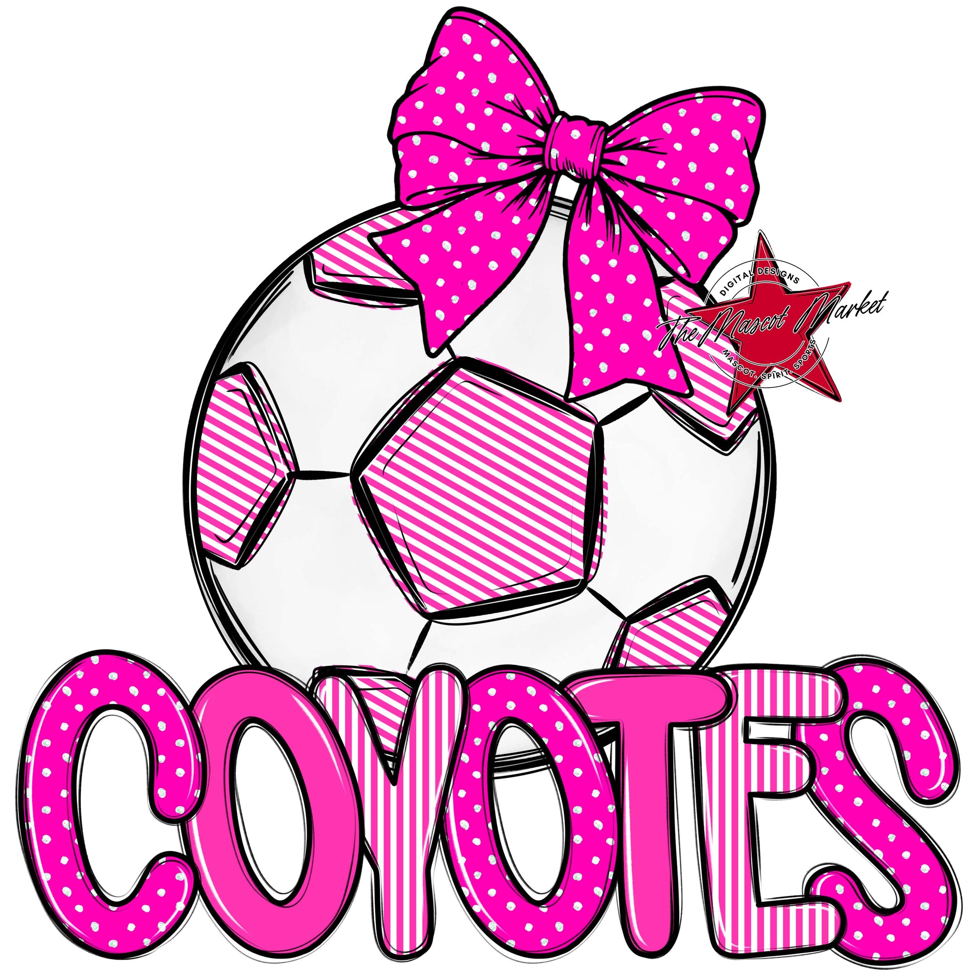Coyotes Soccer Spirit Design-Pink