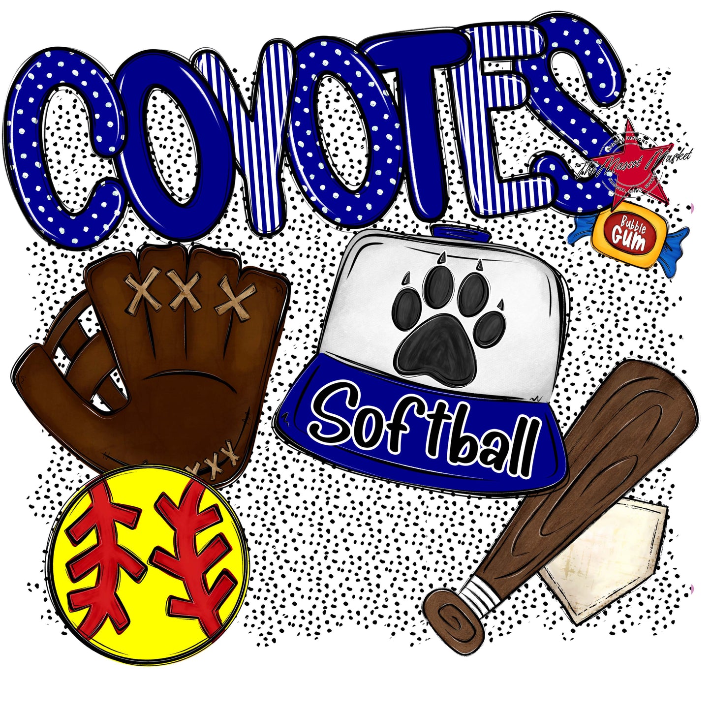 Coyotes Softball Spirit-Blue