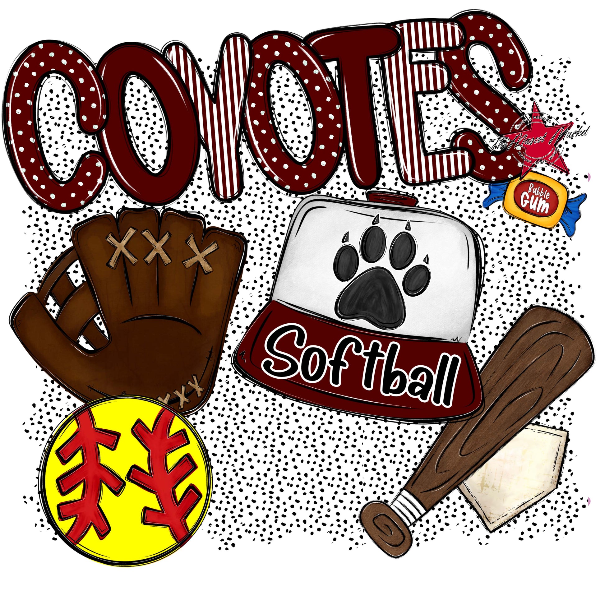 Coyotes Softball Spirit-Maroon