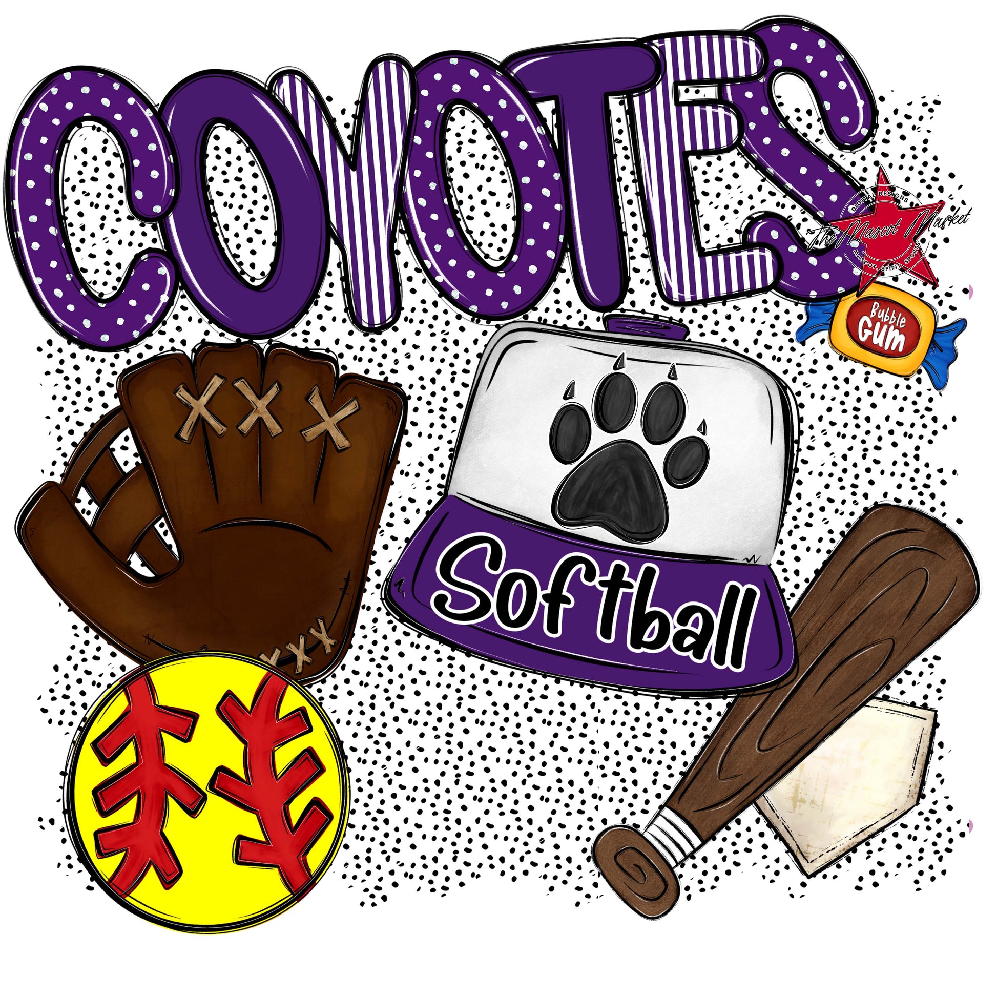 Coyotes Softball Spirit-Purple