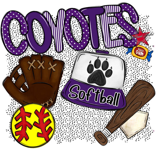 Coyotes Softball Spirit-Purple