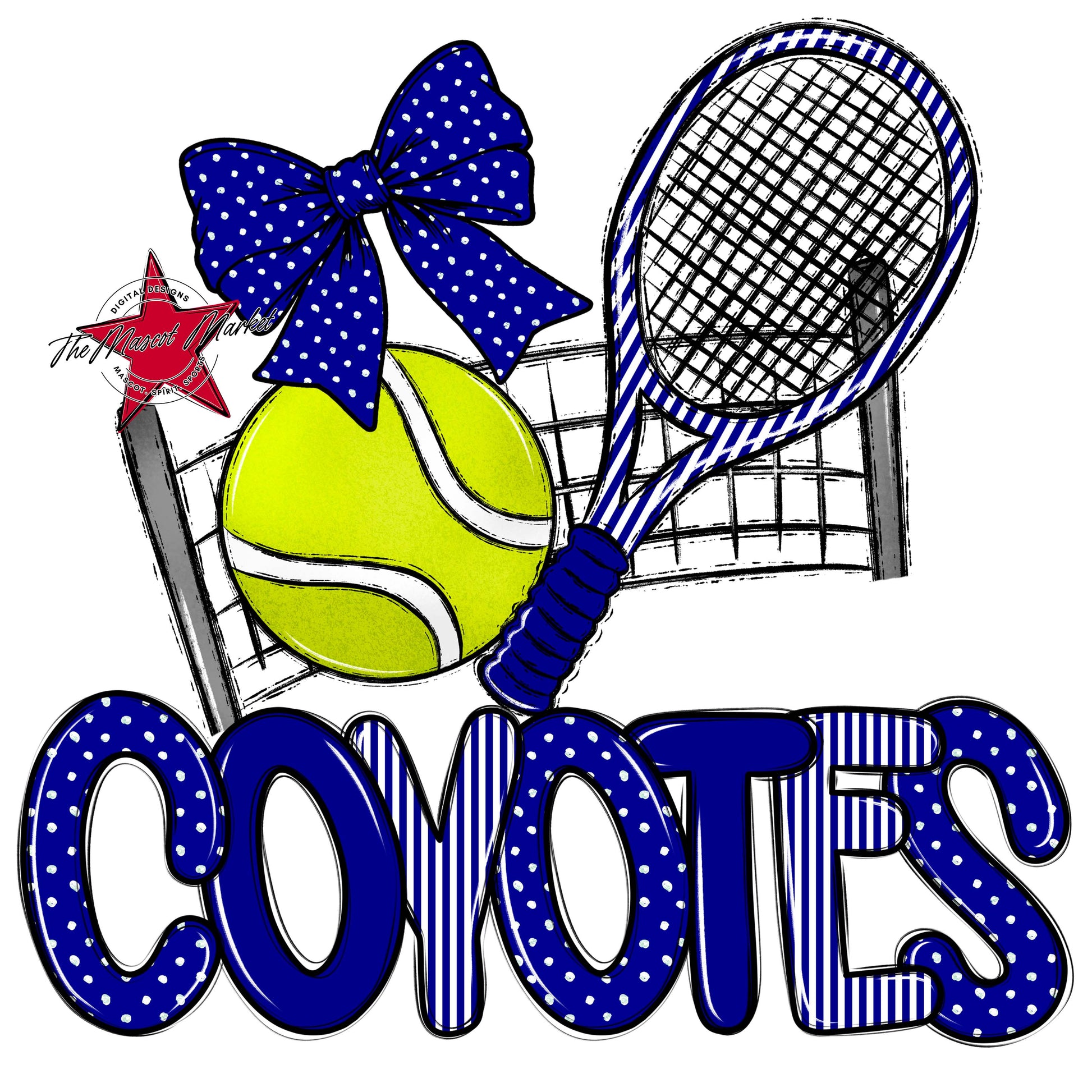 Coyotes Tennis Spirit Design-Blue