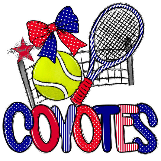 Coyotes Tennis Spirit Design-Blue & Red