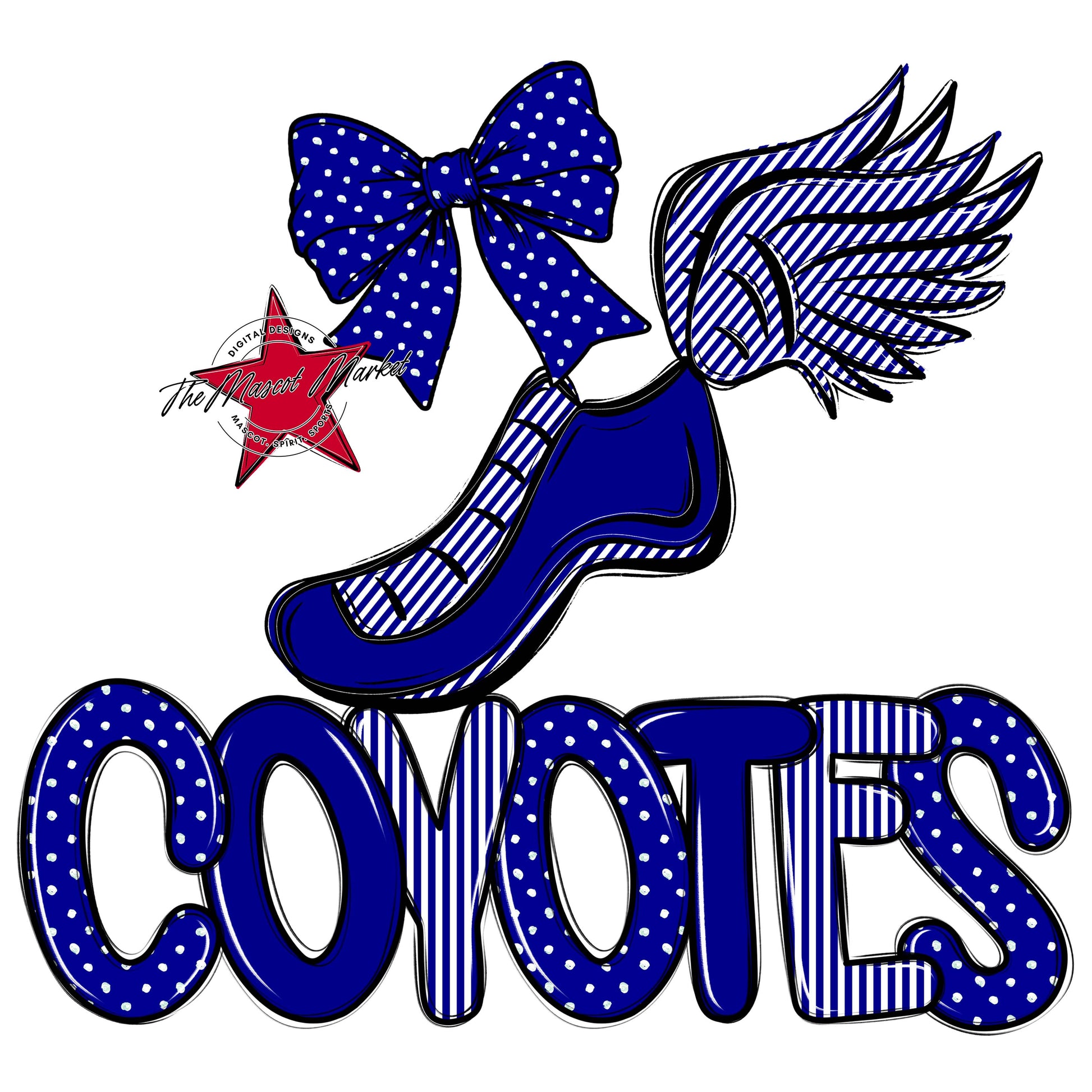 Coyotes Track Spirit Design-Blue