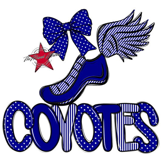 Coyotes Track Spirit Design-Blue