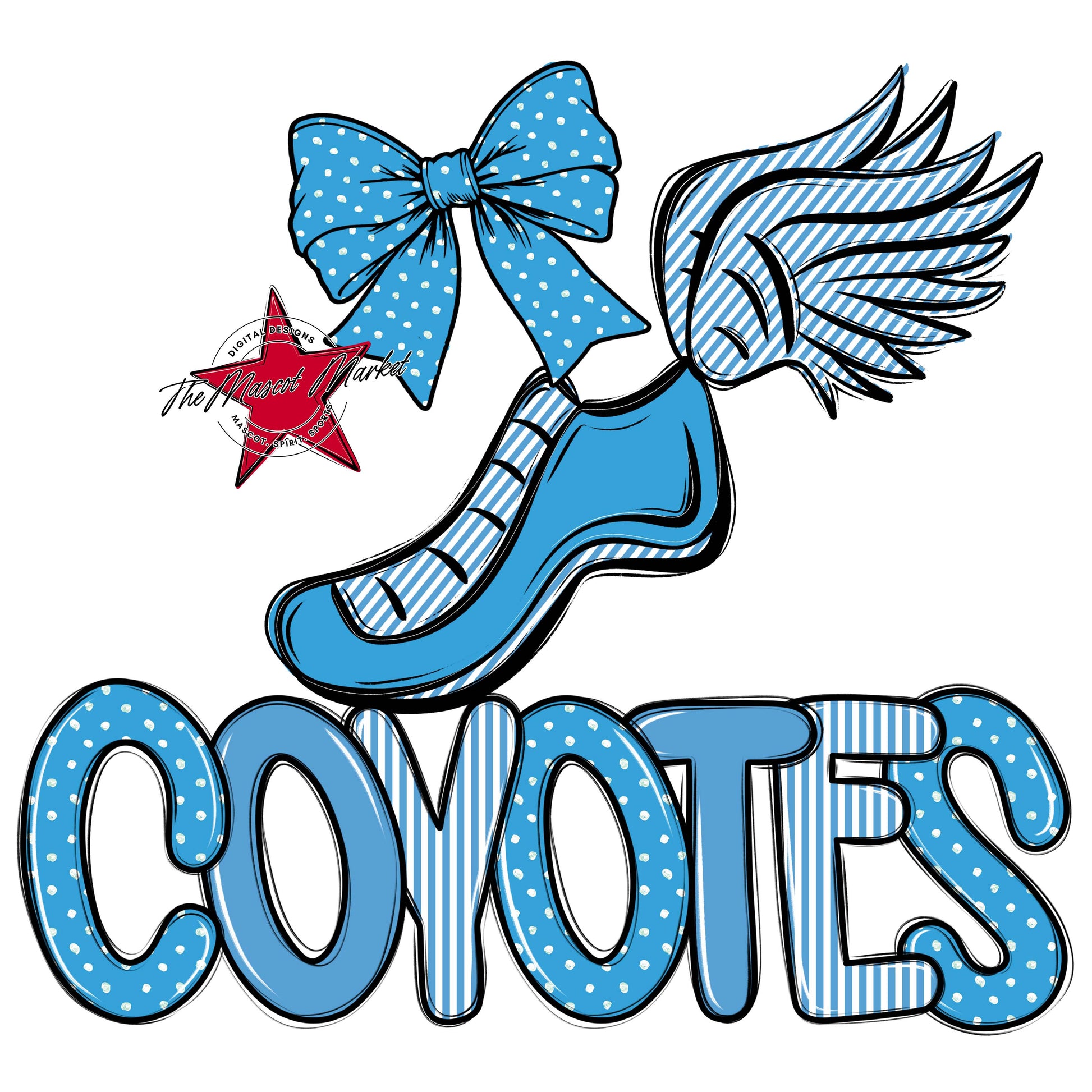 Coyotes Track Spirit Design-Carolina Blue
