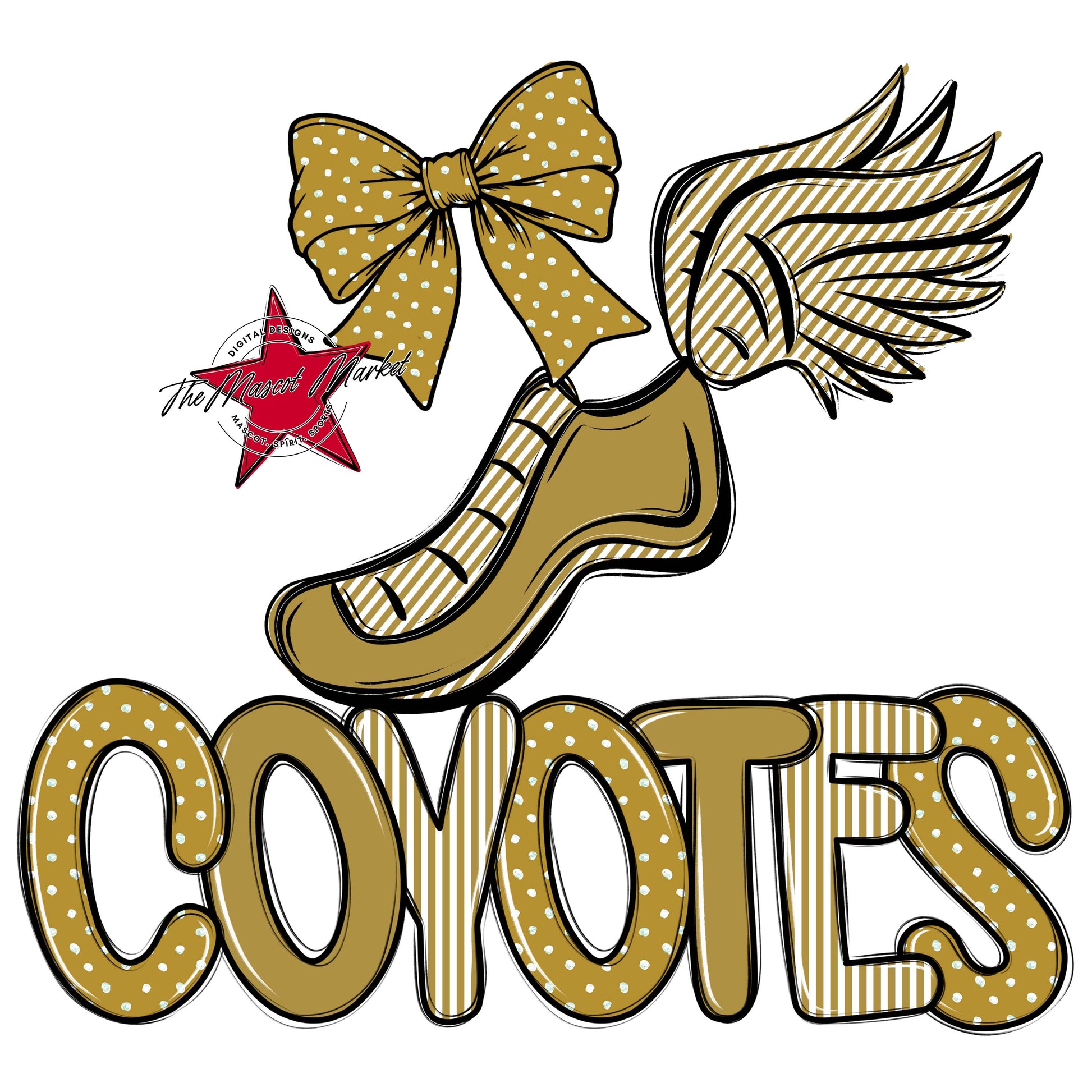 Coyotes Track Spirit Design-Gold