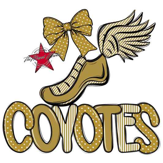 Coyotes Track Spirit Design-Gold