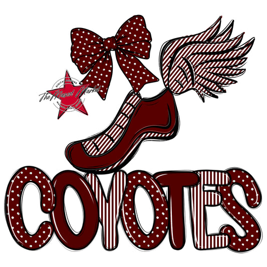 Coyotes Track Spirit Design-Maroon