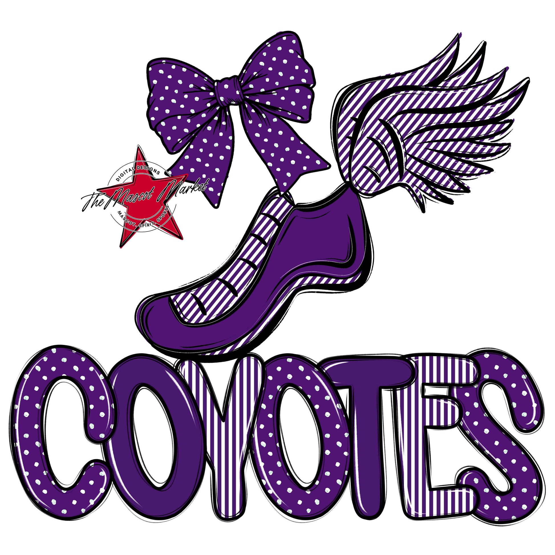 Coyotes Track Spirit Design-Purple