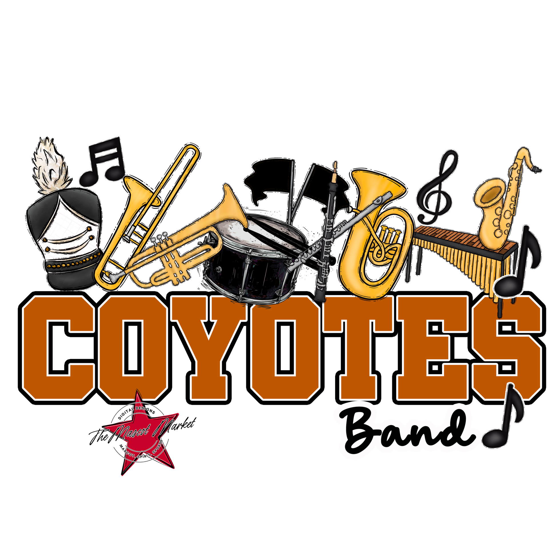 Coyotes Varsity Band-Burnt Orange