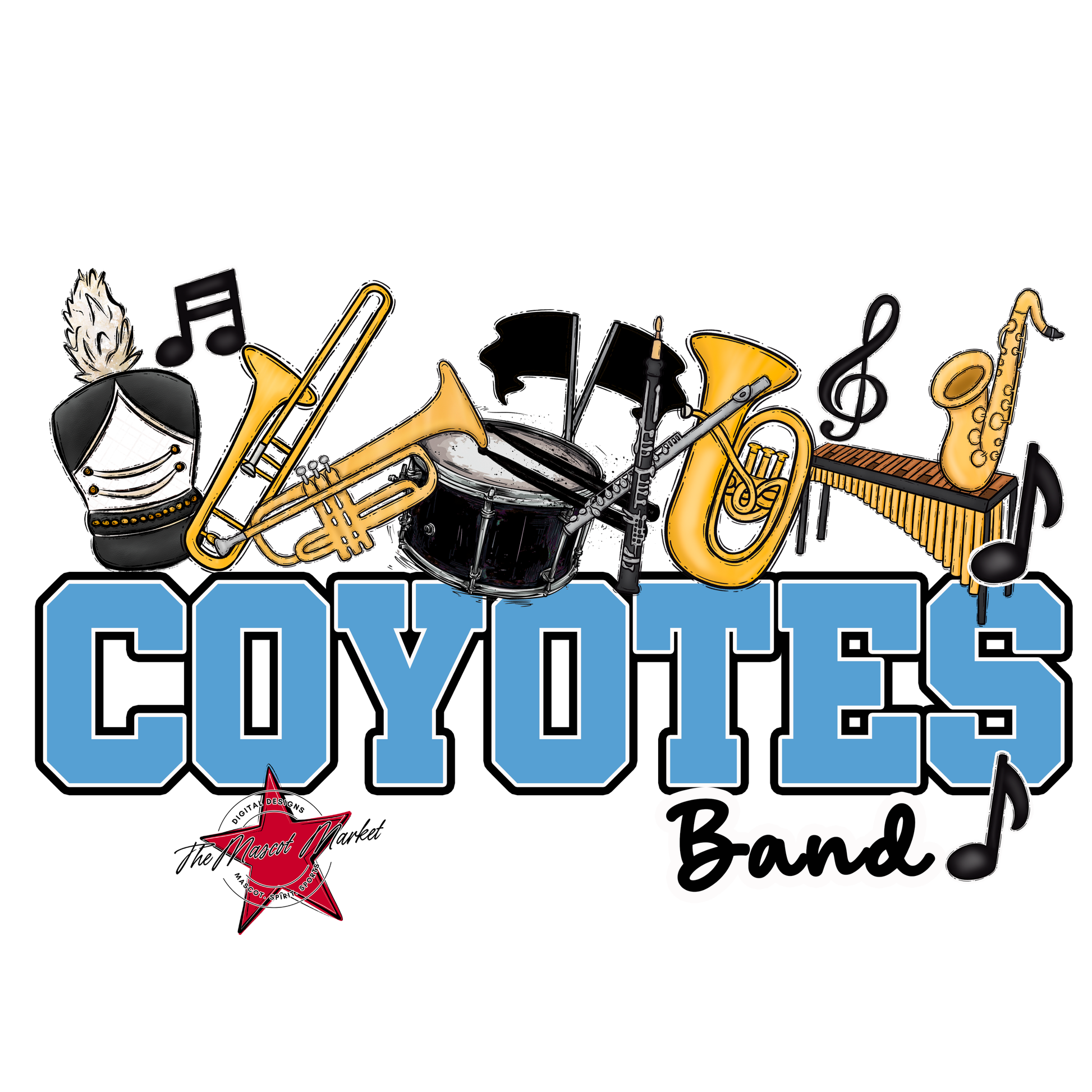 Coyotes Varsity Band-Carolina Blue