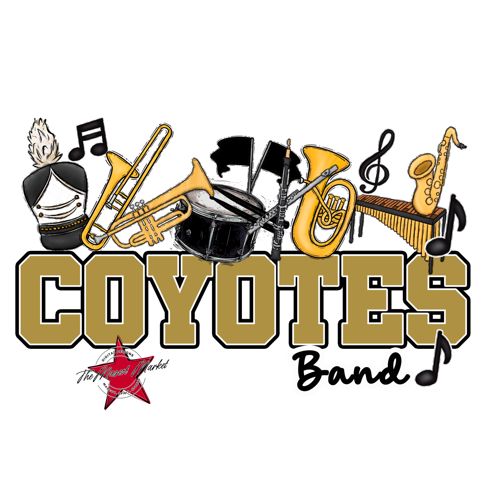 Coyotes Varsity Band-Gold