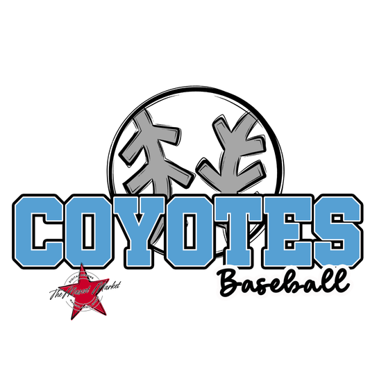 Coyotes Varsity Baseball-Carolina Blue