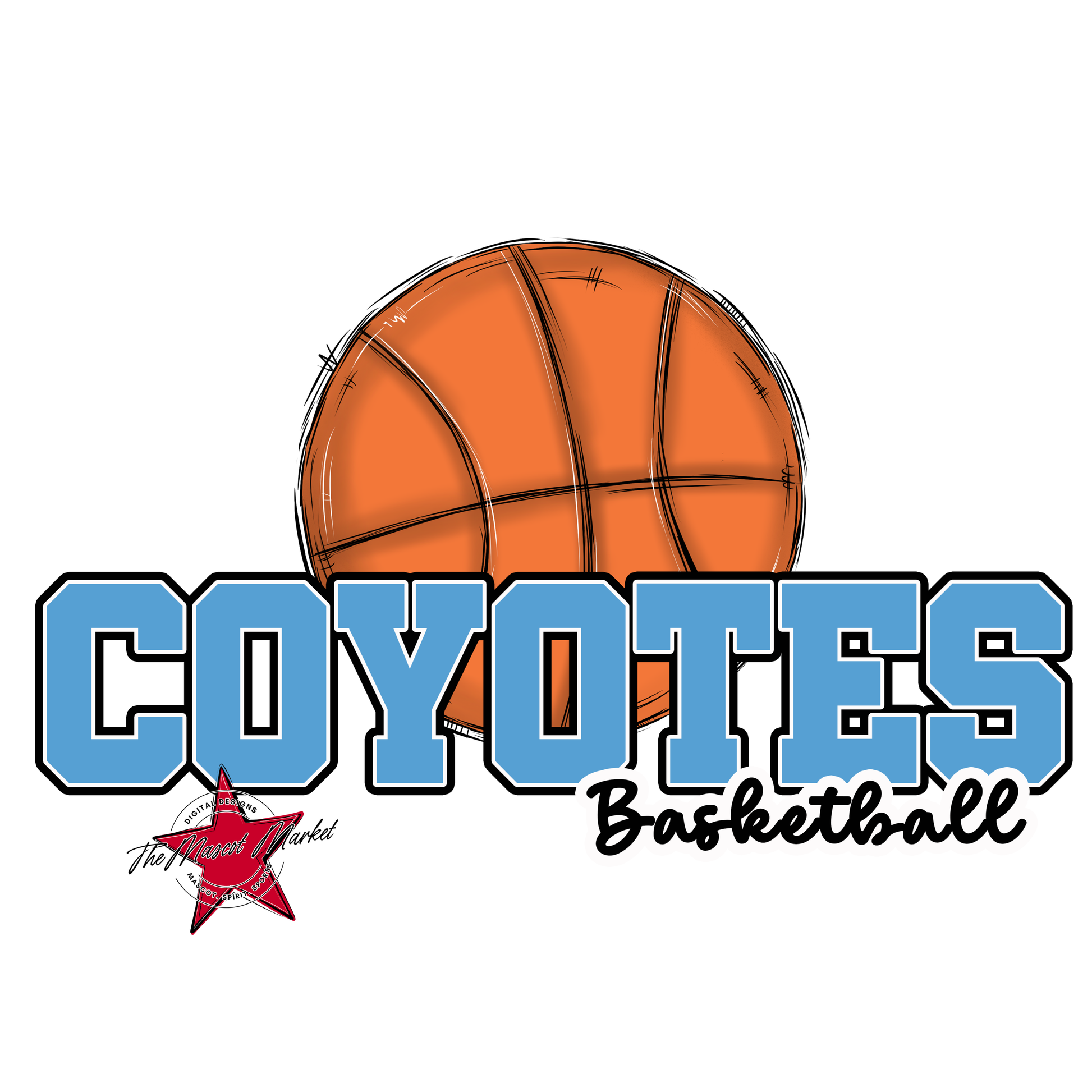 Coyotes Varsity Basketball-Carolina Blue