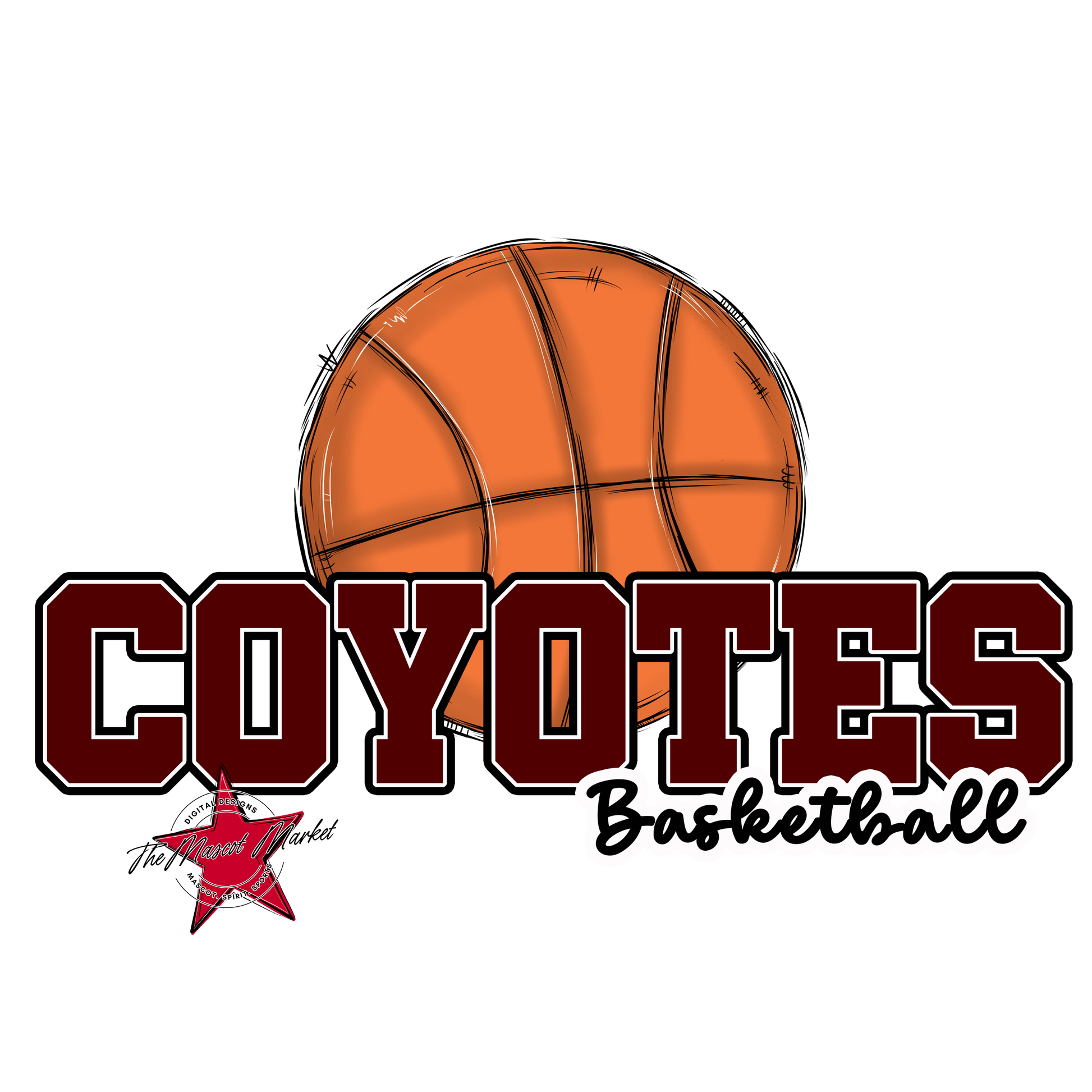 Coyotes Varsity Basketball-Maroon