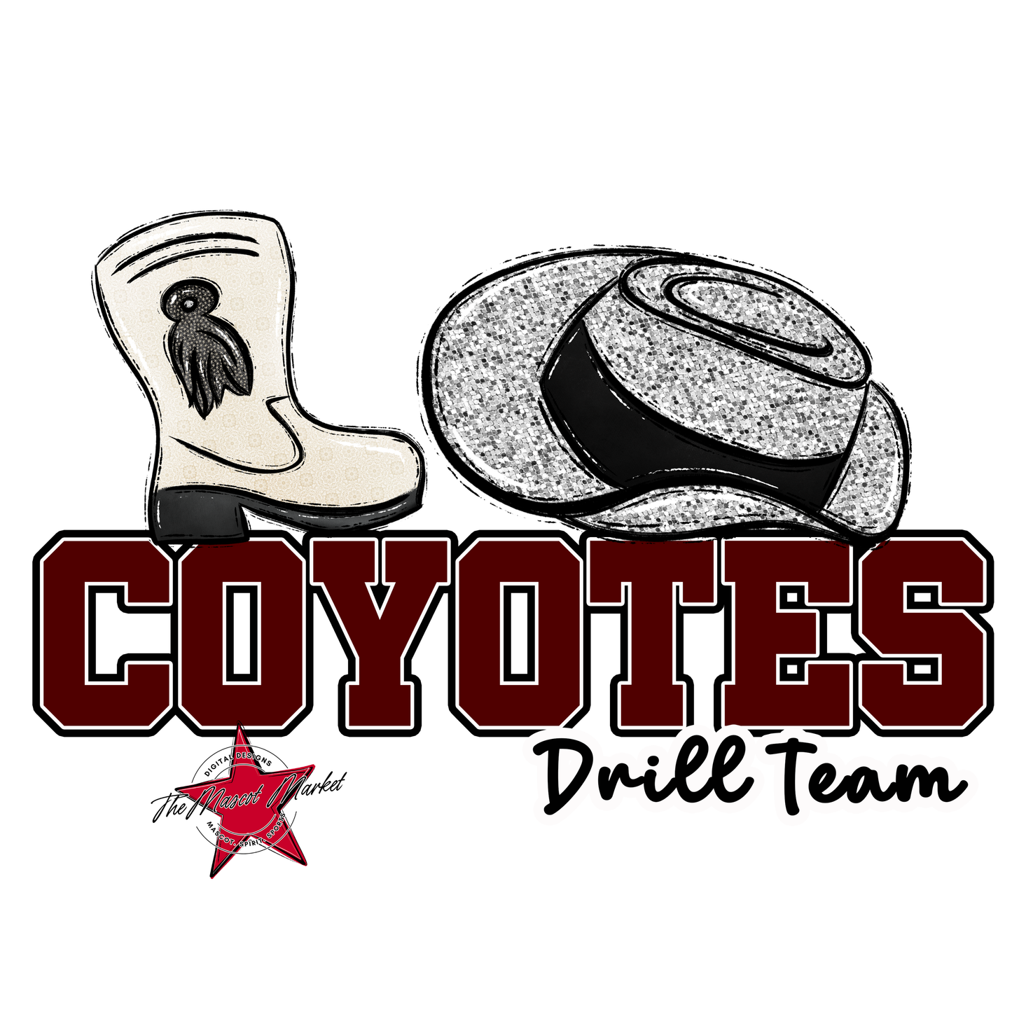 Coyotes Varsity Drillteam-Maroon