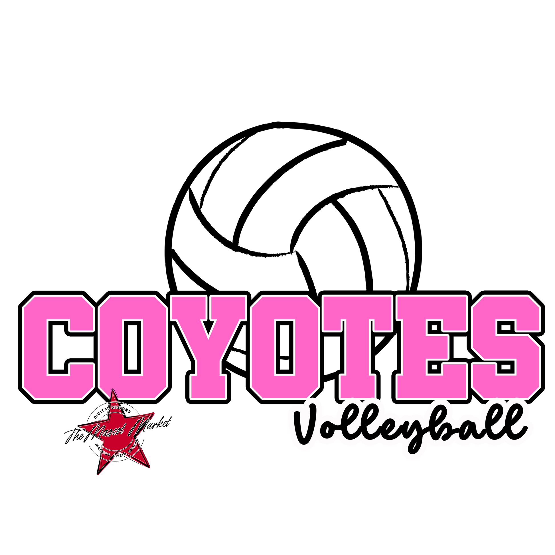 Coyotes Varsity Volleyball-Baby Pink