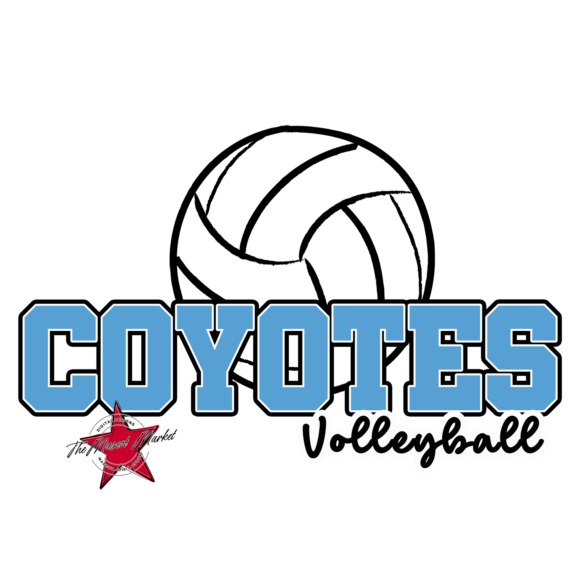 Coyotes Varsity Volleyball-Carolina Blue