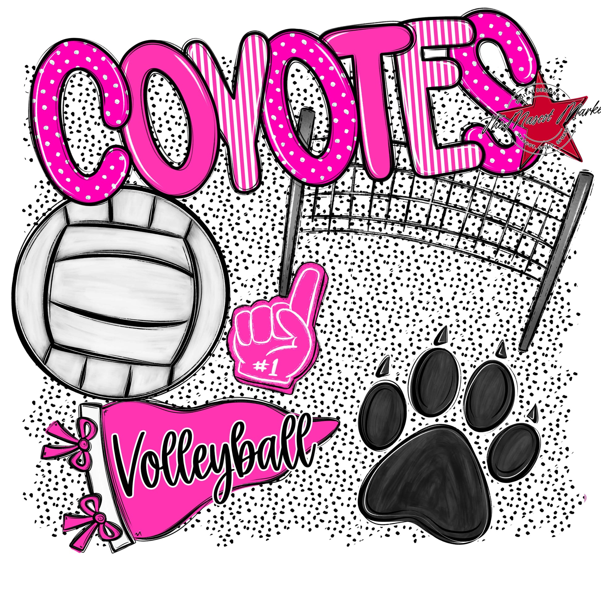Coyotes Volleyball Spirit-Pink