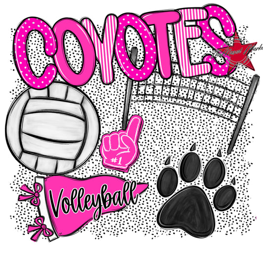 Coyotes Volleyball Spirit-Pink